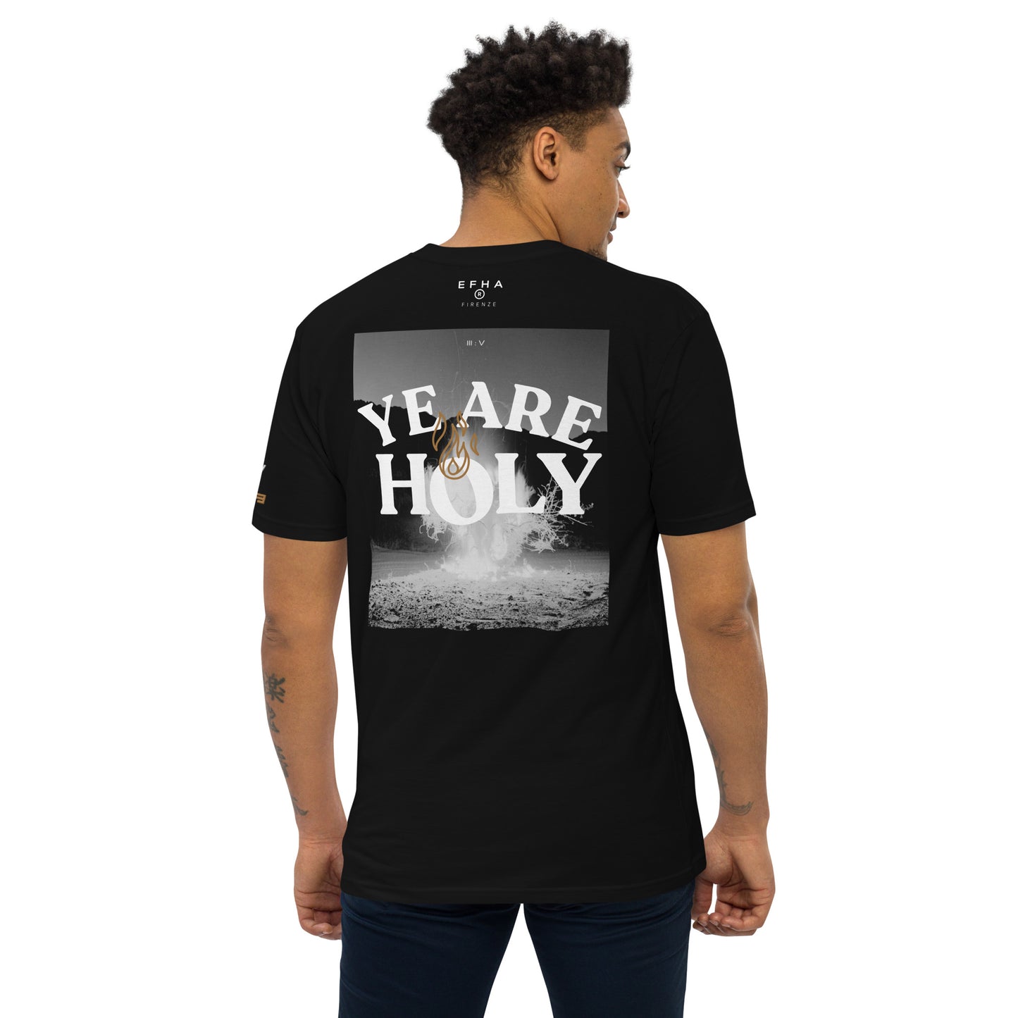 T-Shirt 005 "YE ARE HOLY" Heavyweight Embroidery