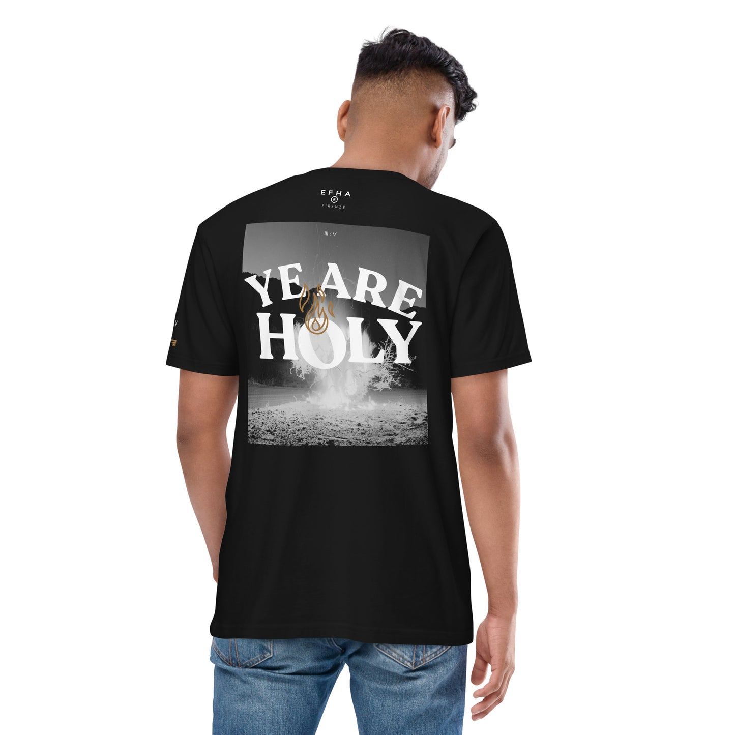 T-Shirt 005 "YE ARE HOLY" Heavyweight Embroidery