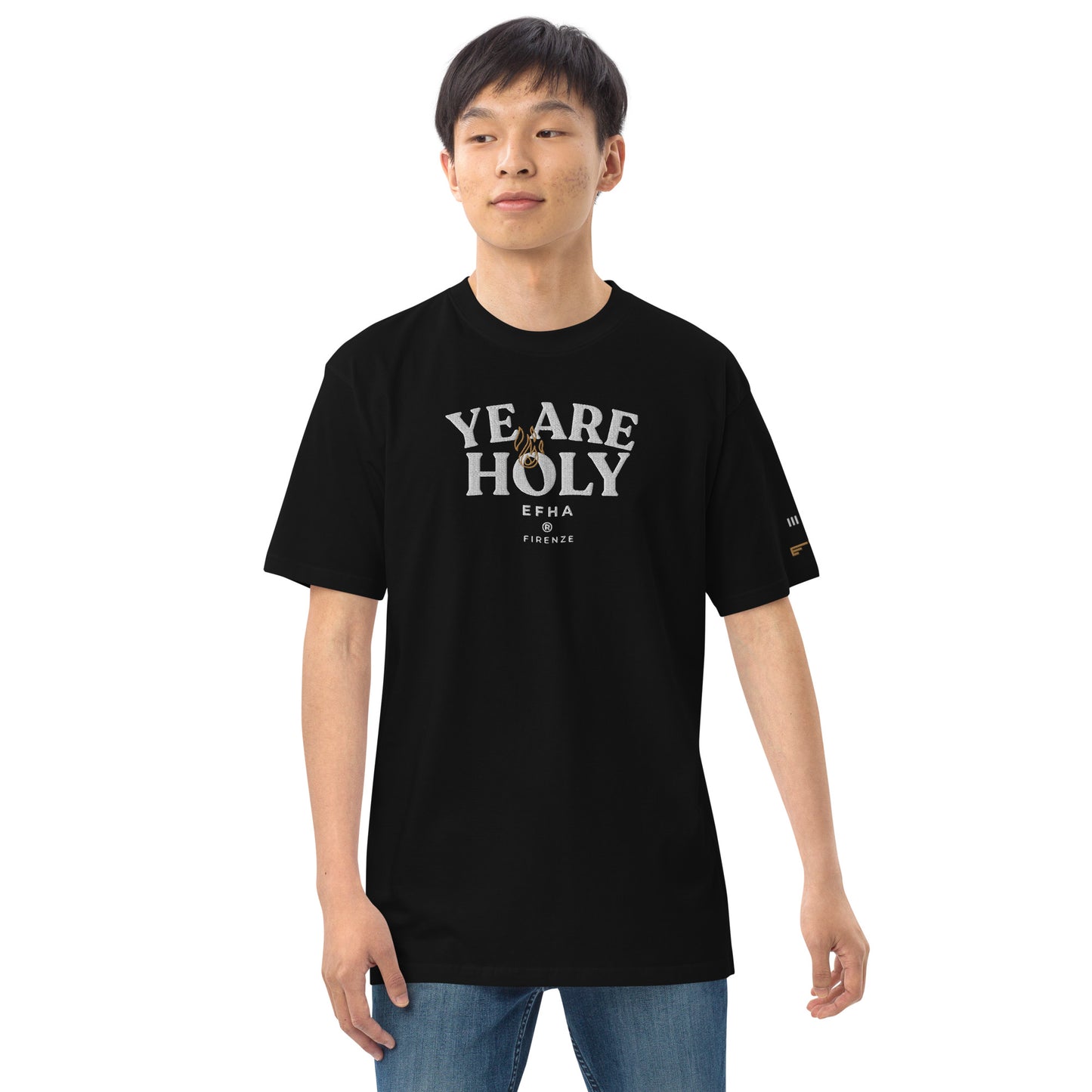 T-Shirt 005 "YE ARE HOLY" Heavyweight Embroidery