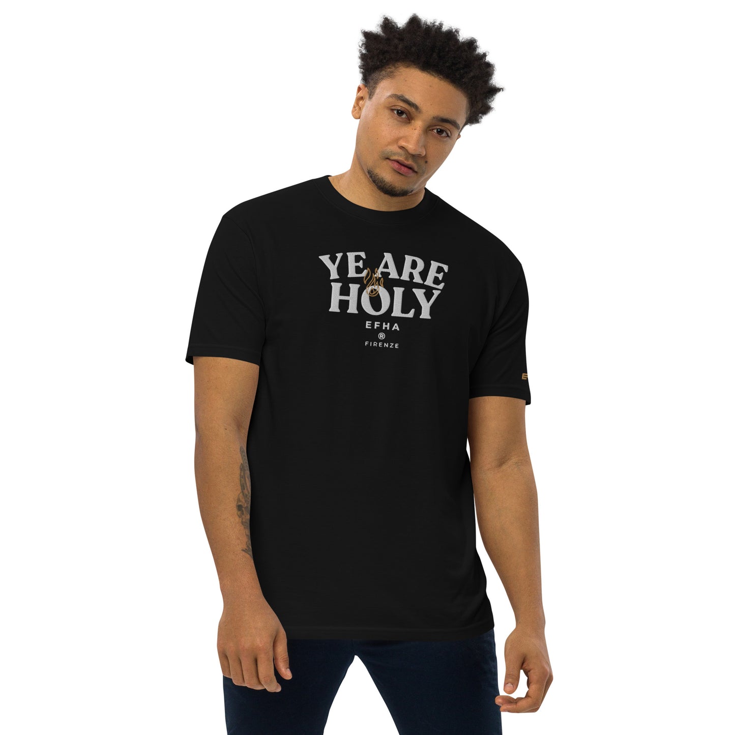 T-Shirt 005 "YE ARE HOLY" Heavyweight Embroidery