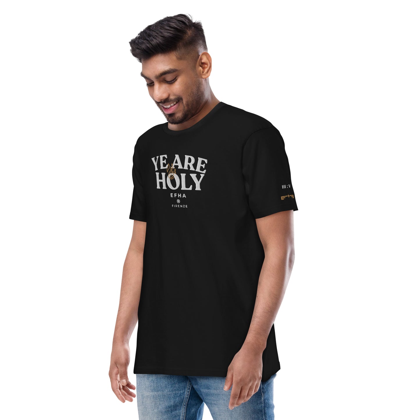 T-Shirt 005 "YE ARE HOLY" Heavyweight Embroidery