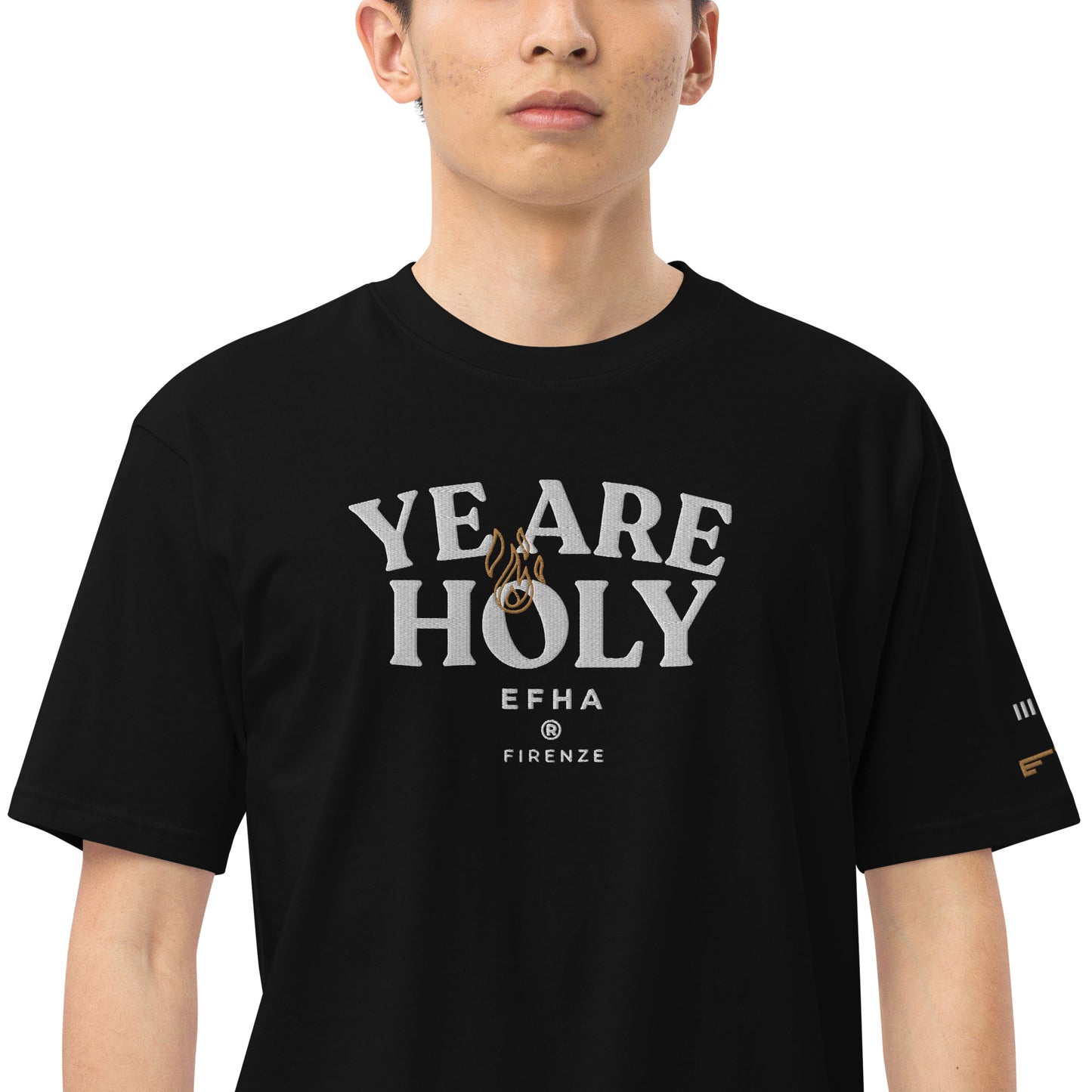 T-Shirt 005 "YE ARE HOLY" Heavyweight Embroidery