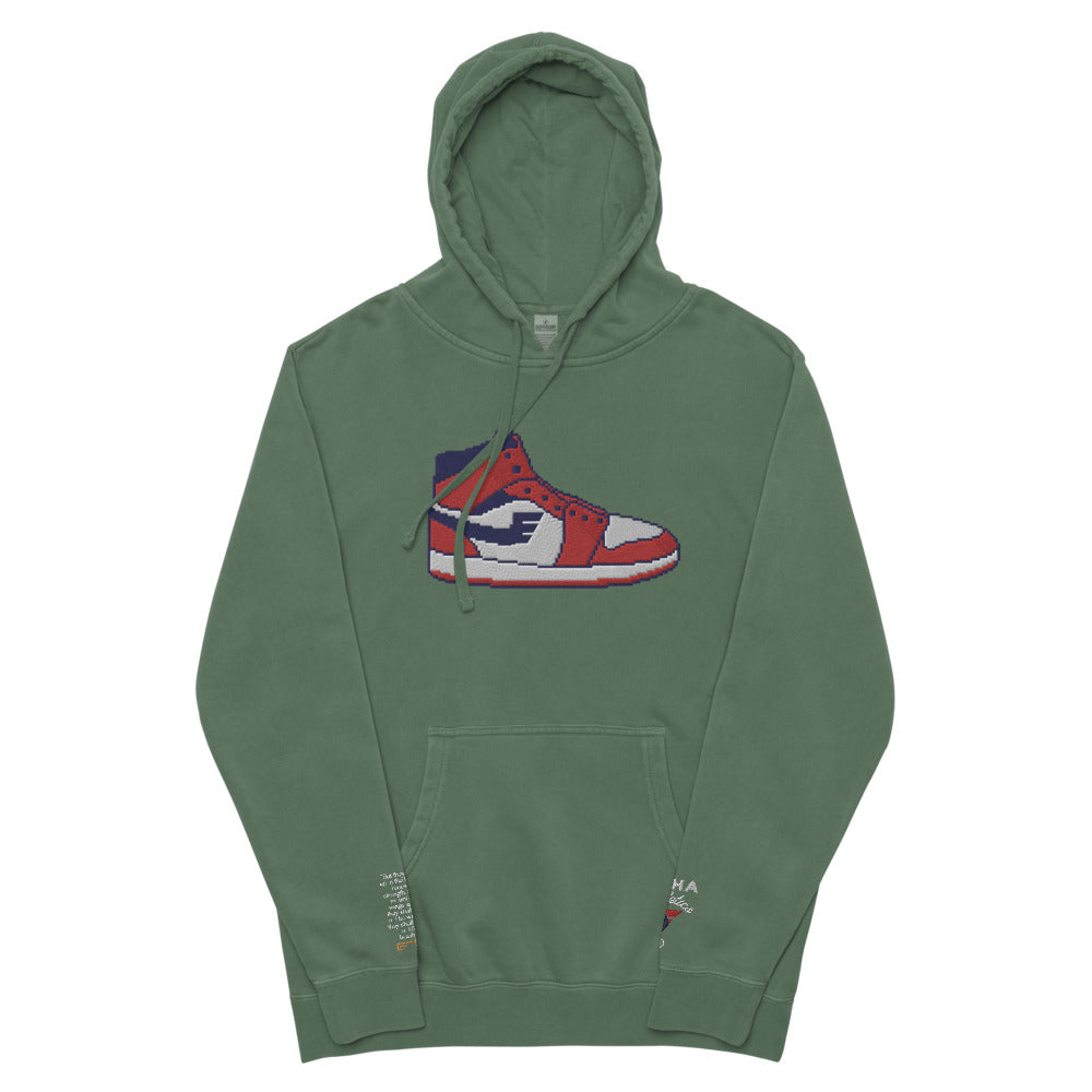 Hoodie 004 - E F H A® Athletics "Flight" Sun-dyed